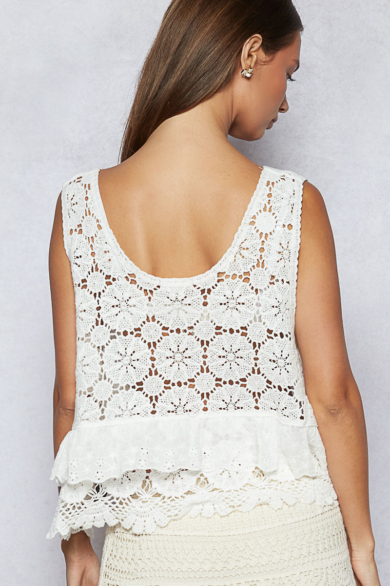 Lace Ruffle Top