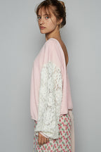 Lace Balloon Sleeved Sweater