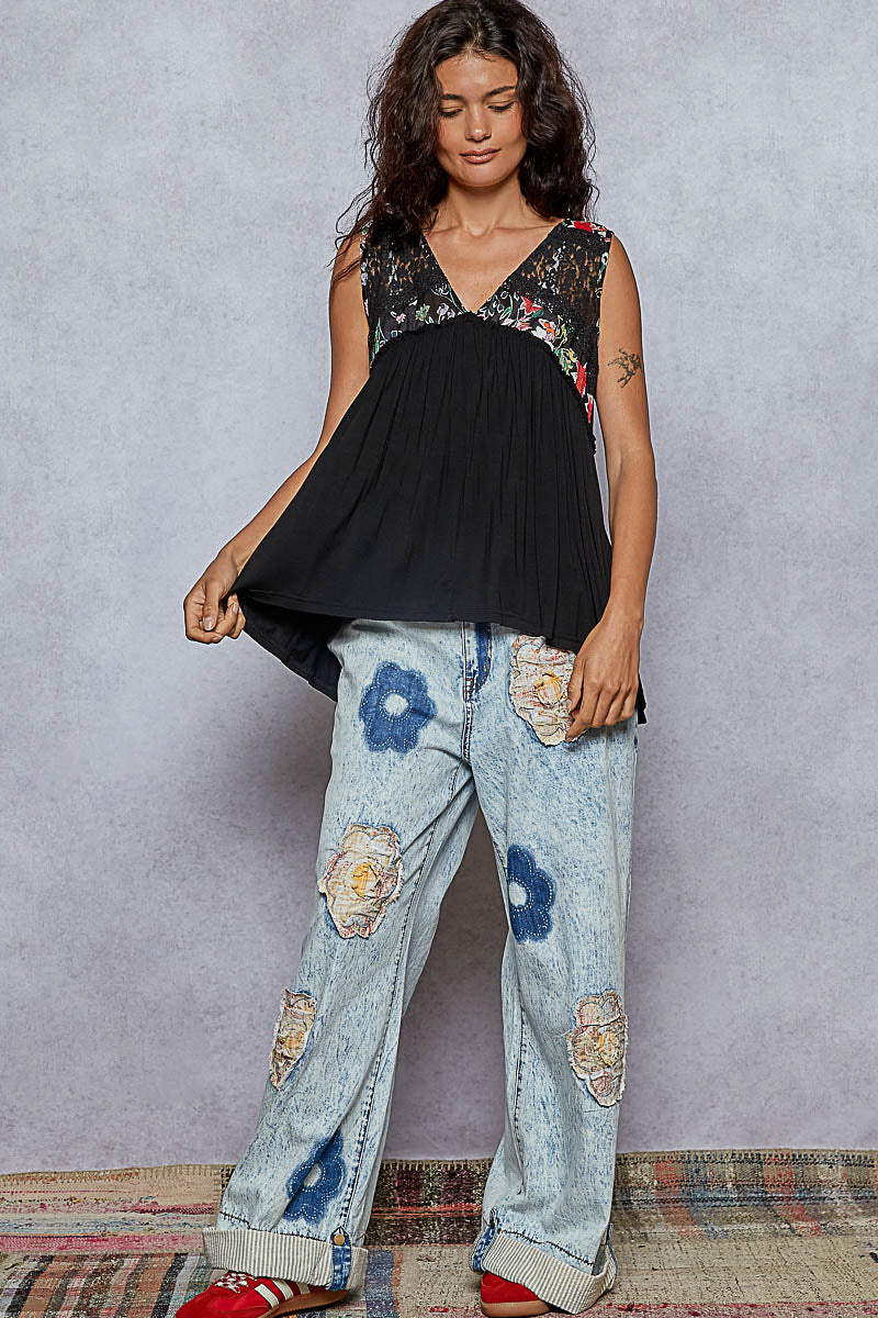 Floral Lace Tank