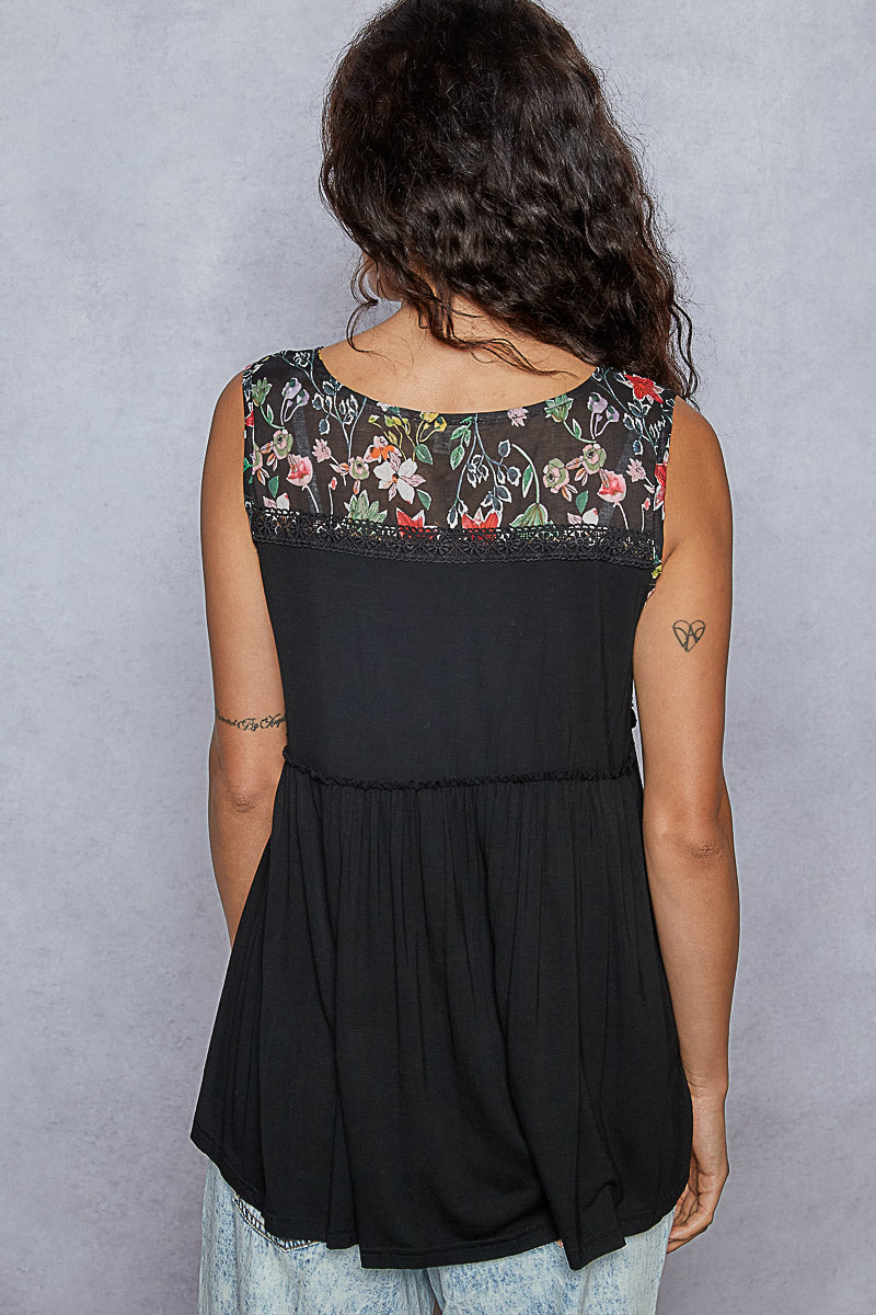 Floral Lace Tank