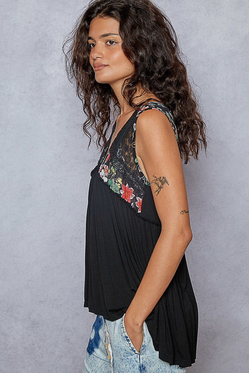 Floral Lace Tank