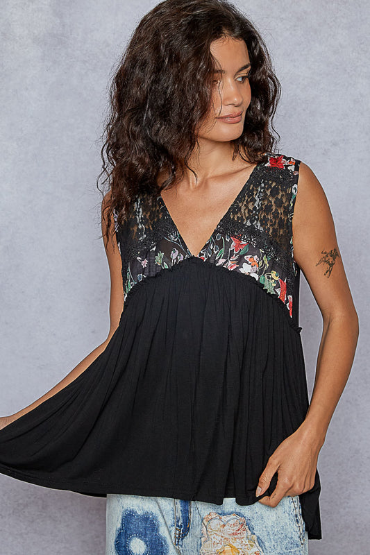 Floral Lace Tank