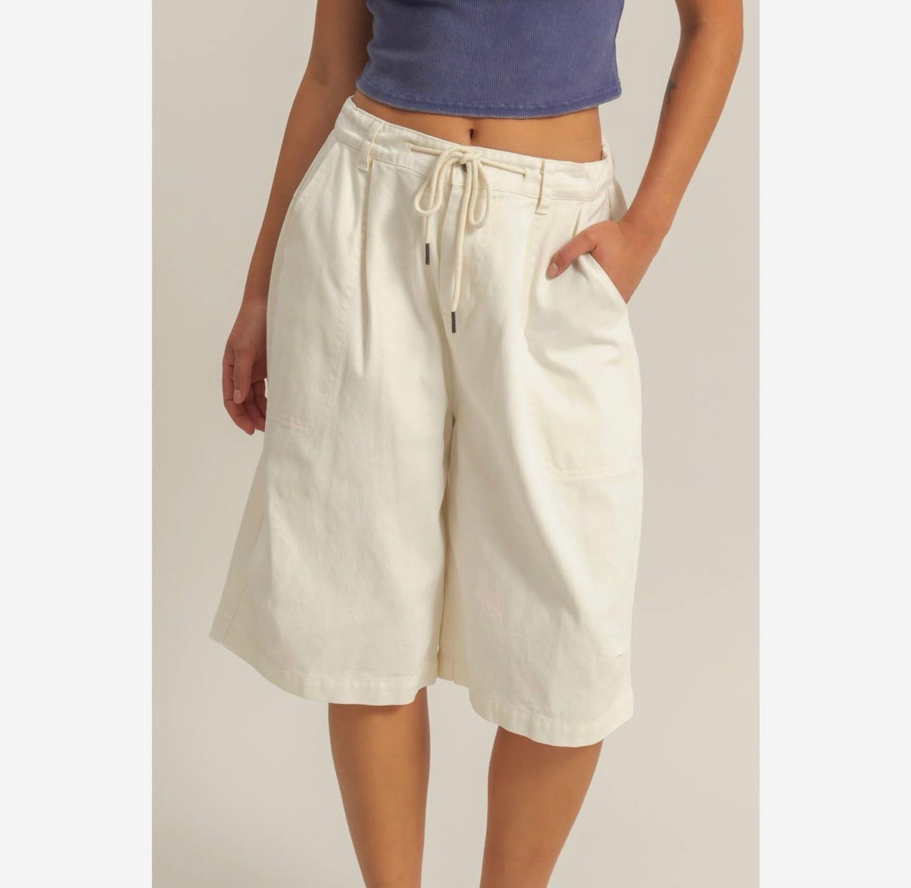 Coastal Linen Culotte Shorts