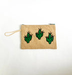 Burlap wrist bags