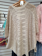Aria Crochet-Trim Poncho