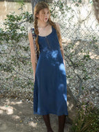 Denim Long Midi Dress