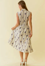 Willow Tile Smocked Midi Dress