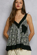 Midnight Meadow Patchwork Tank