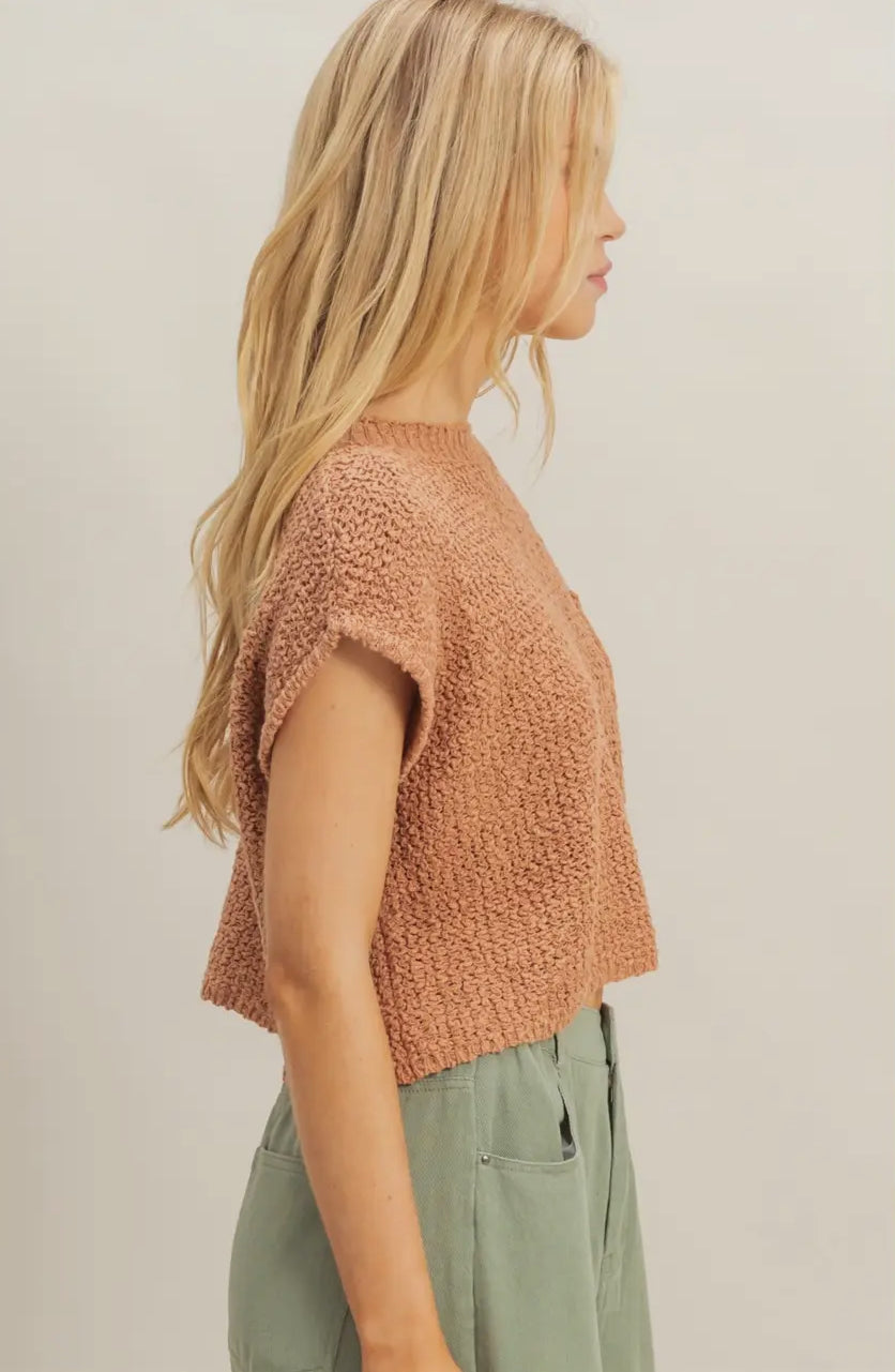 Pocket detail sweater top