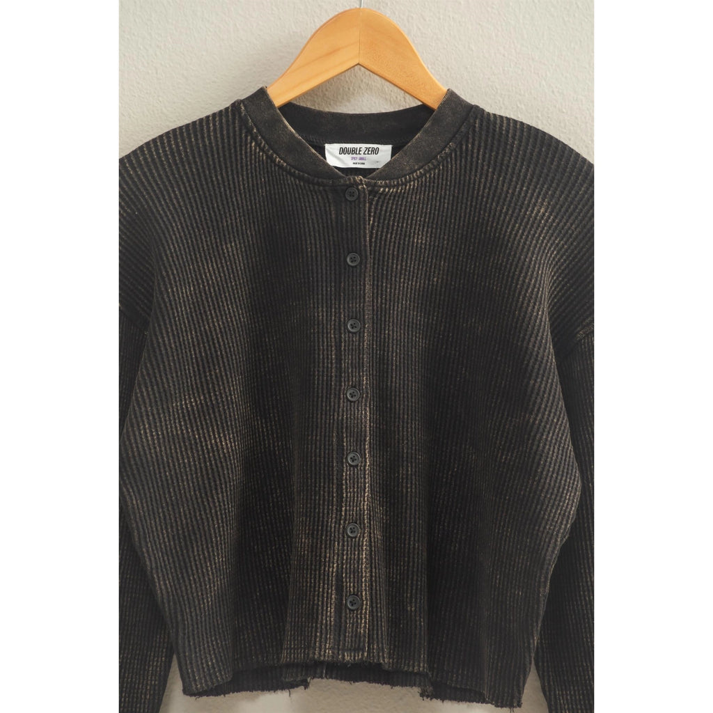 Waffle Long Sleeve Button Down