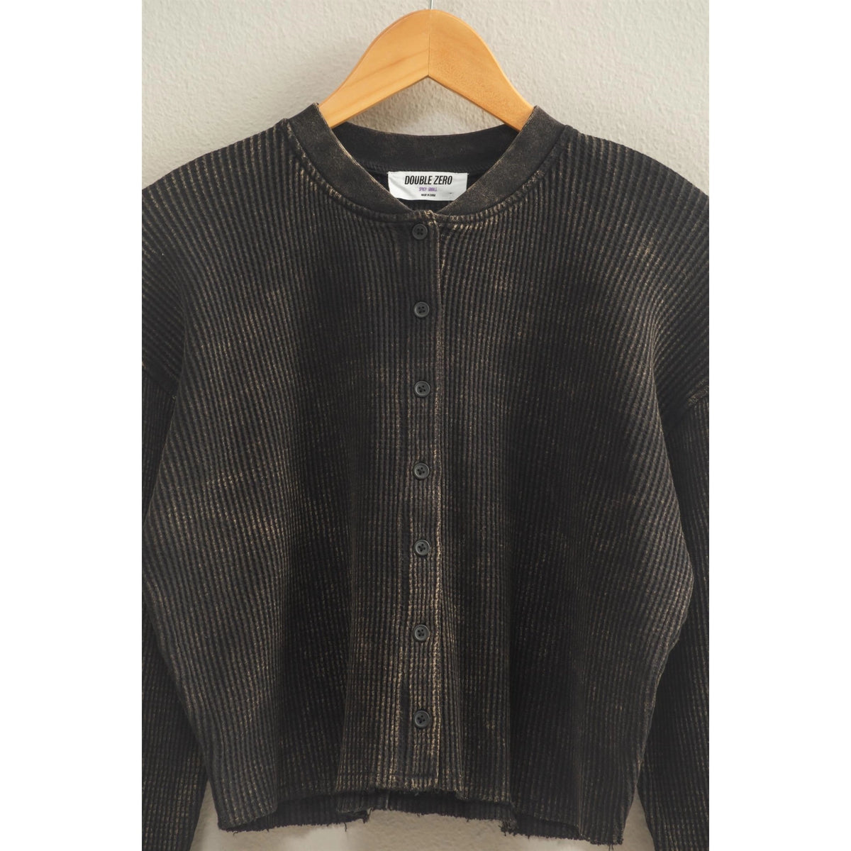 Waffle Long Sleeve Button Down