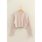 Waffle Long Sleeve Button Down Taupe