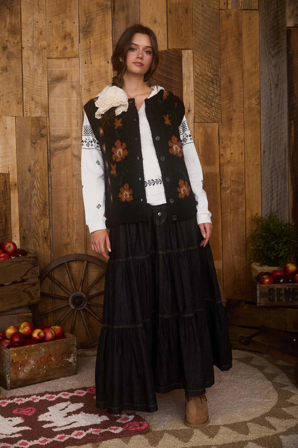 Floral Button Down Knit Cardigan