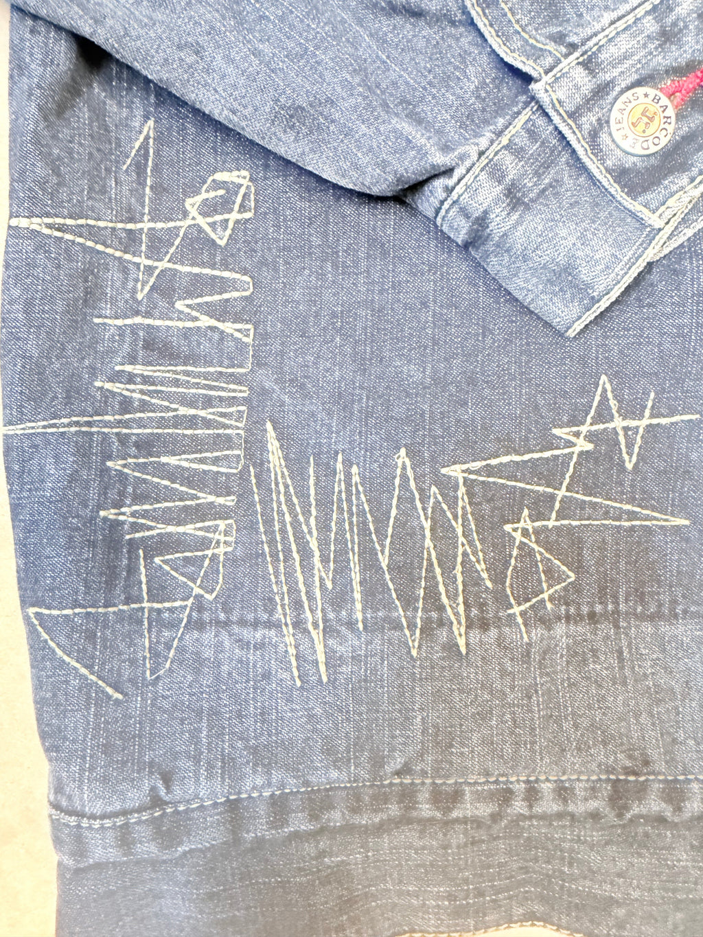 Vintage Barcode Jean Denim Jacket & Pant set