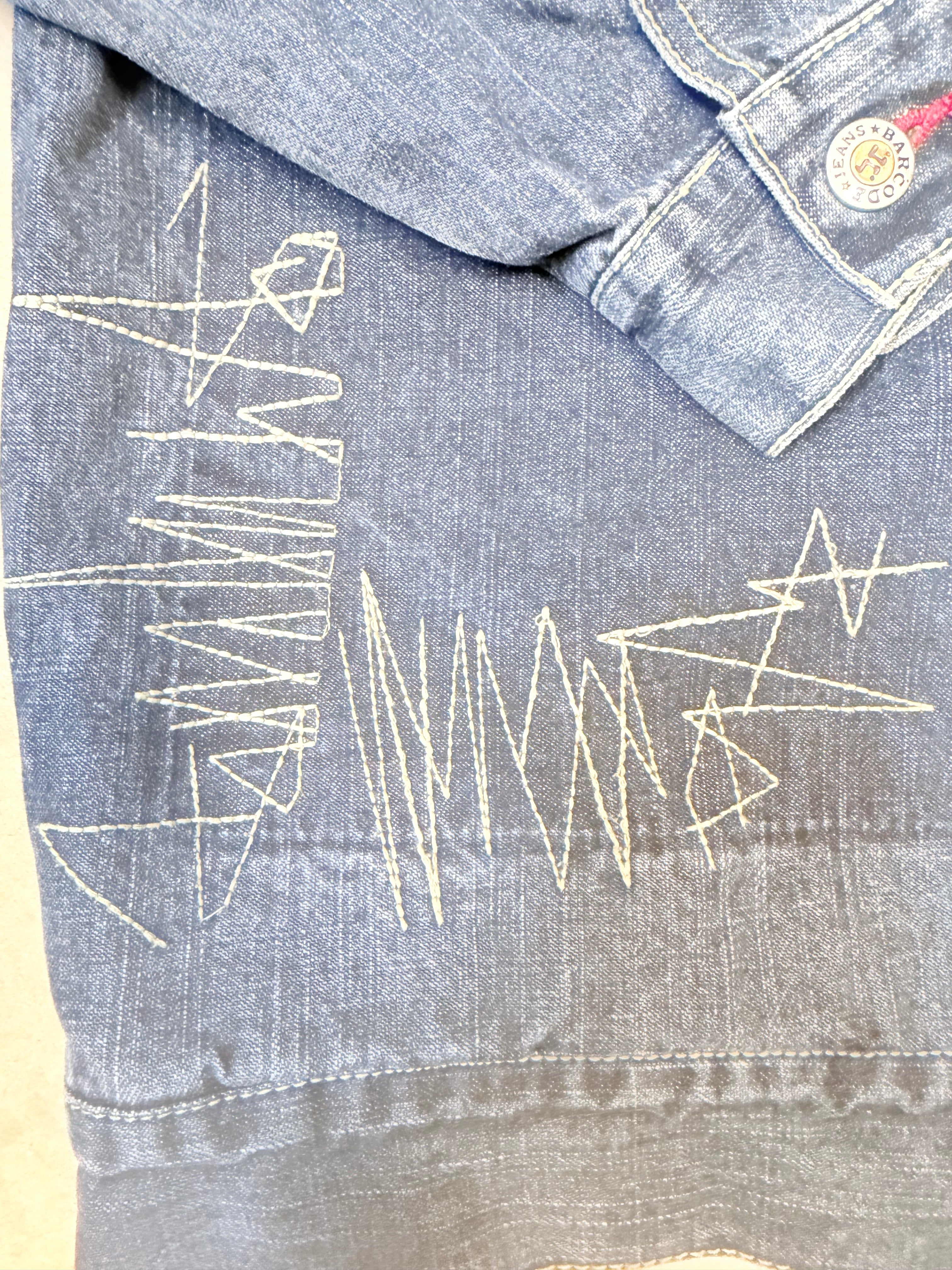 Vintage Barcode Jean Denim Jacket & Pant set