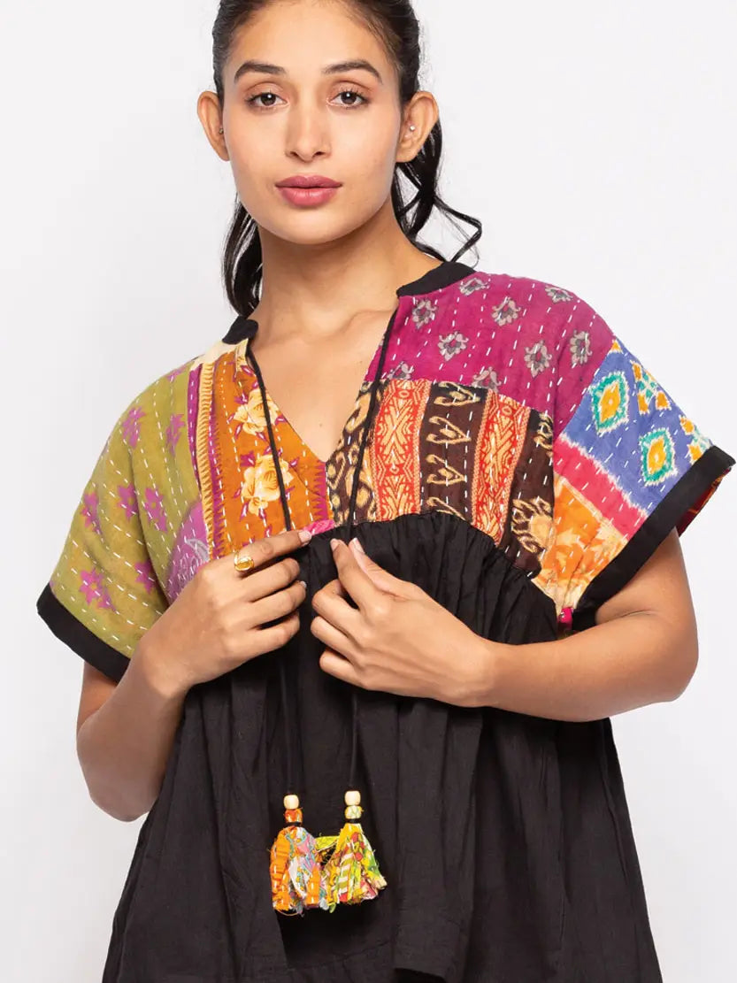 Cotton Kantha Tunic Top