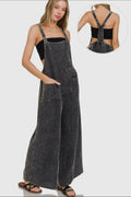 Gauze Elastic Waist Romper