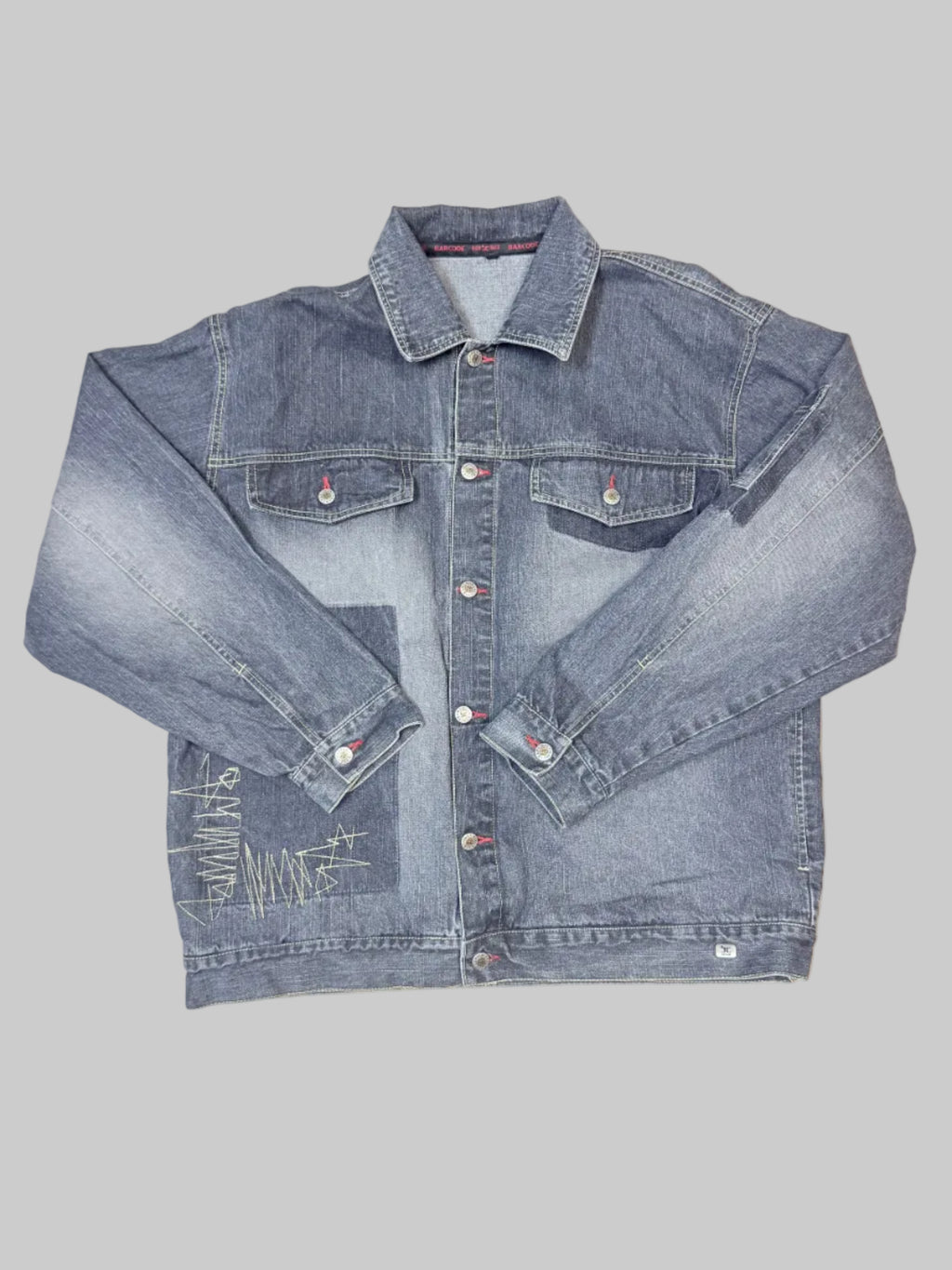 Vintage Barcode Jean Denim Jacket & Pant set