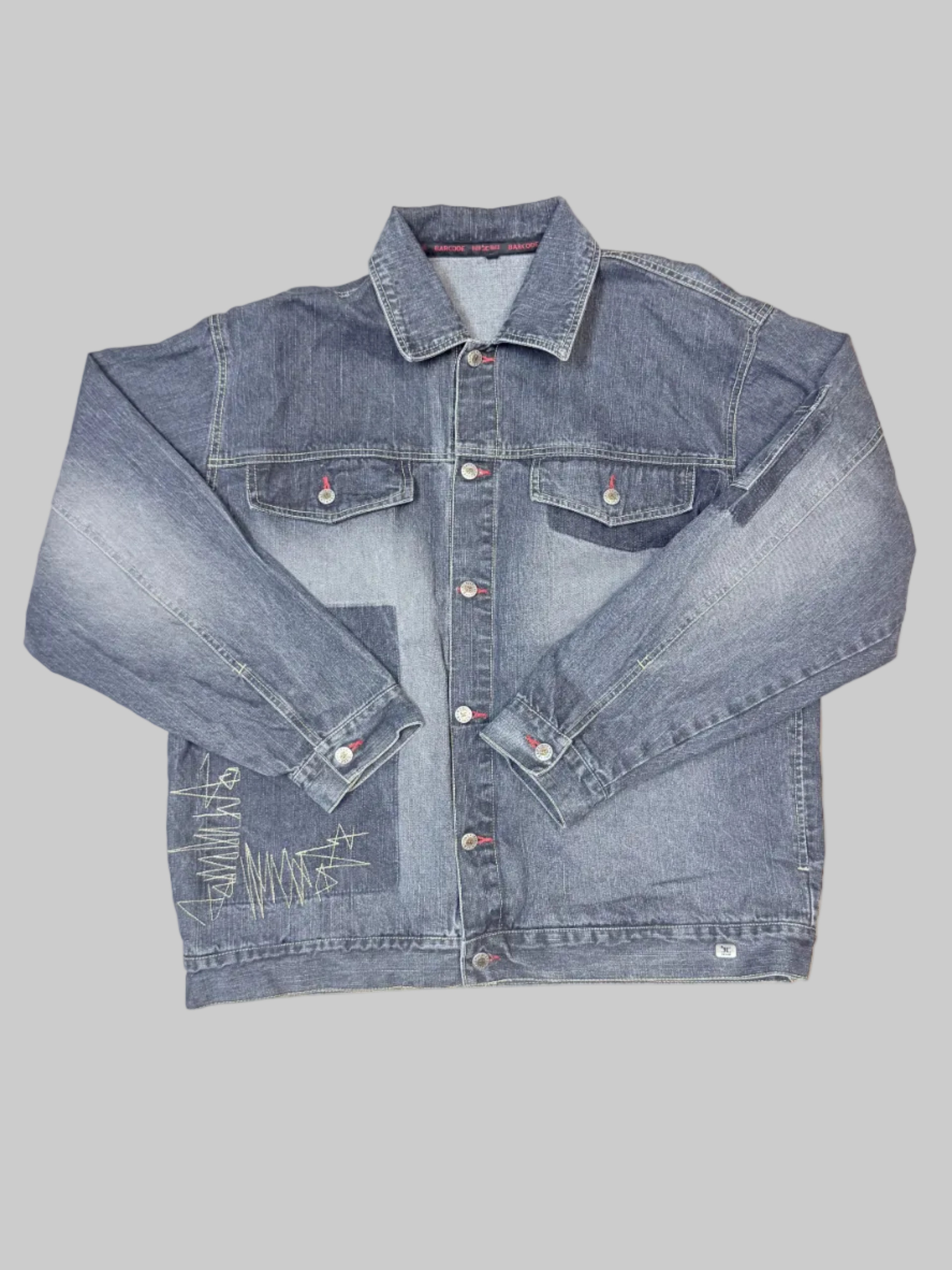 Vintage Barcode Jean Denim Jacket & Pant set