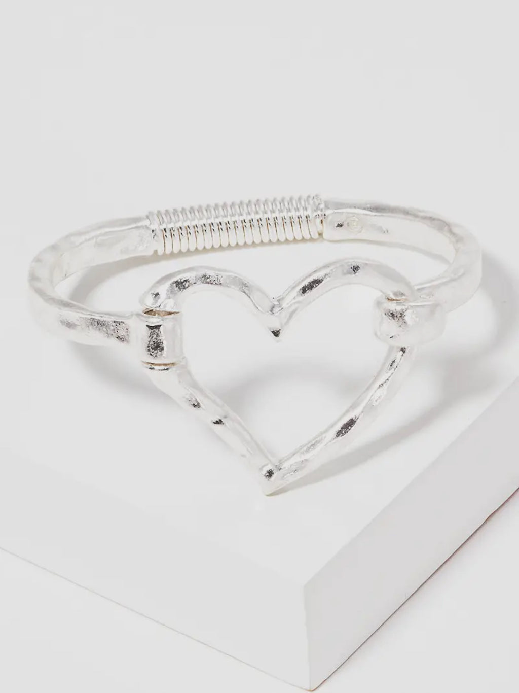 Hammered Metal Heart Bracelet