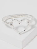 Hammered Metal Heart Bracelet