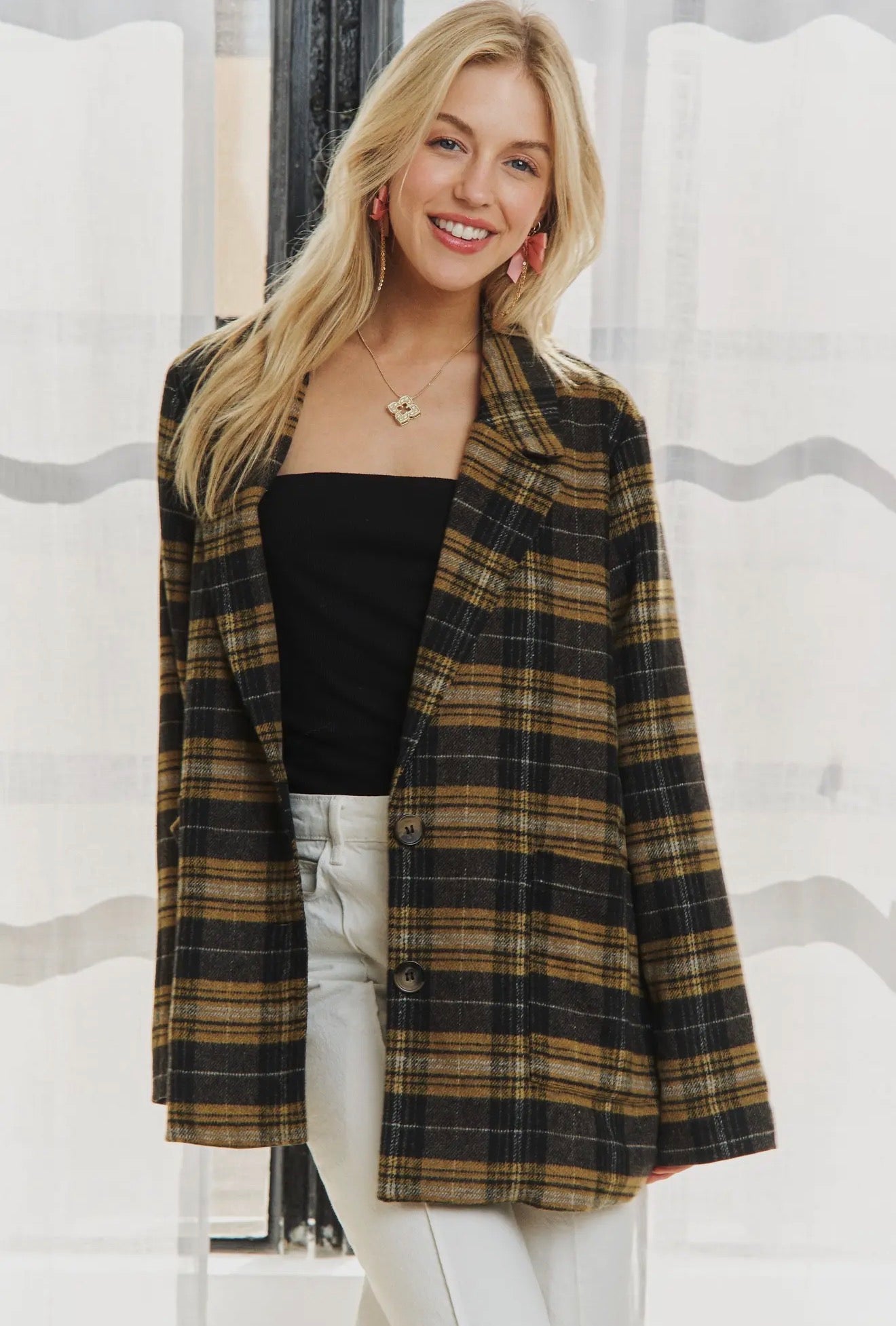 Clueless Plaid Blazer