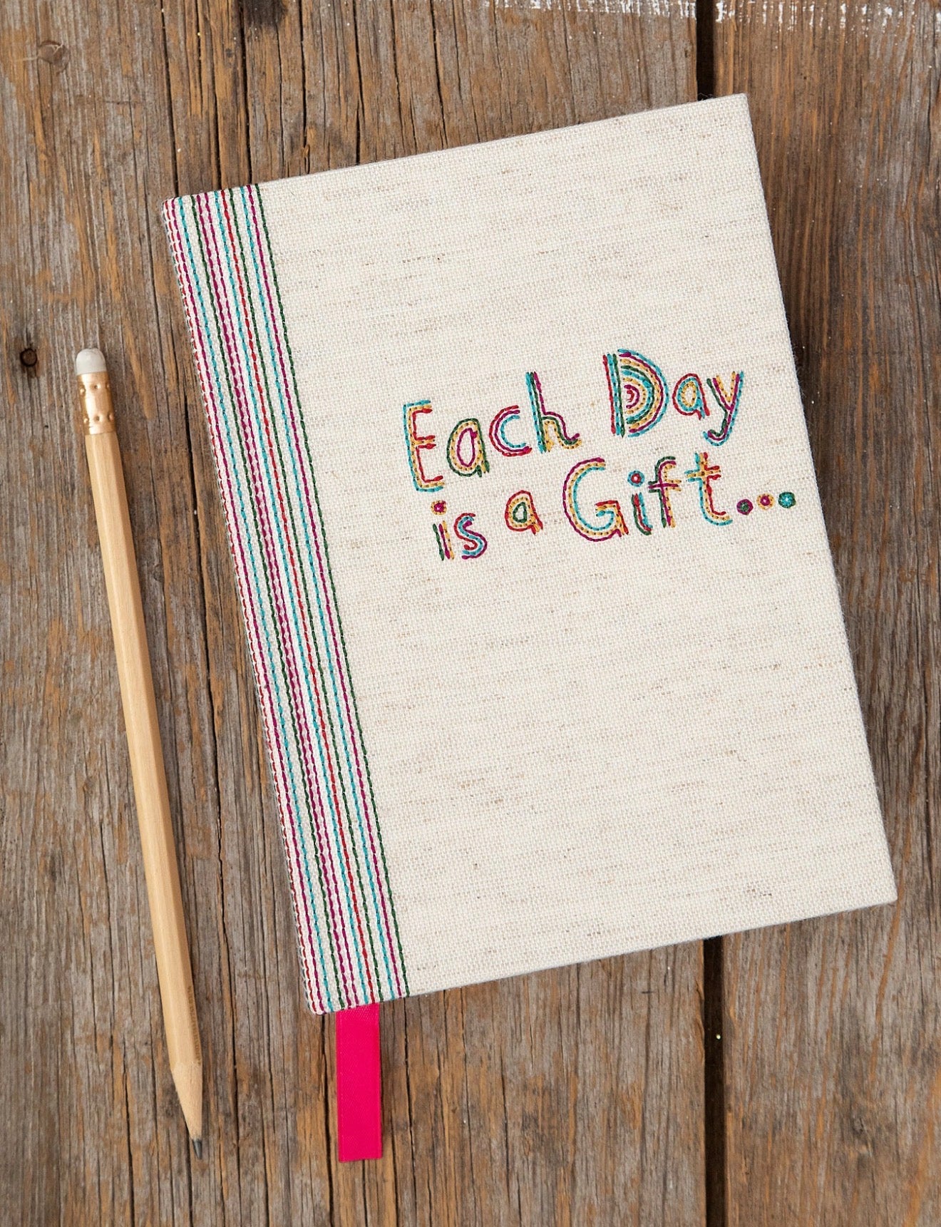 Natural life Embroidered 5 year Journal