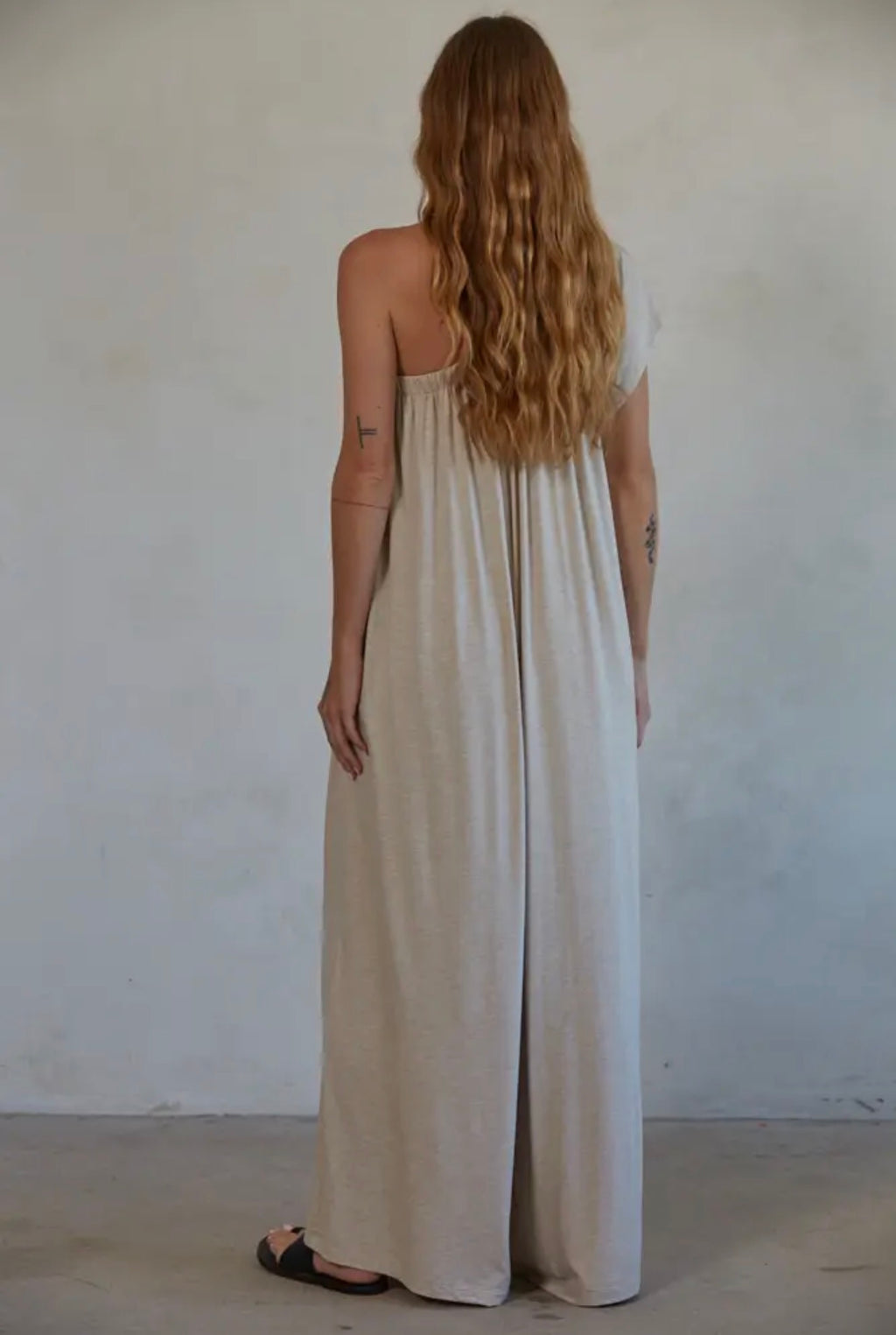 One shoulder romper