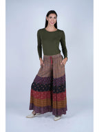 Patchwork Rayon Palazzo Pants