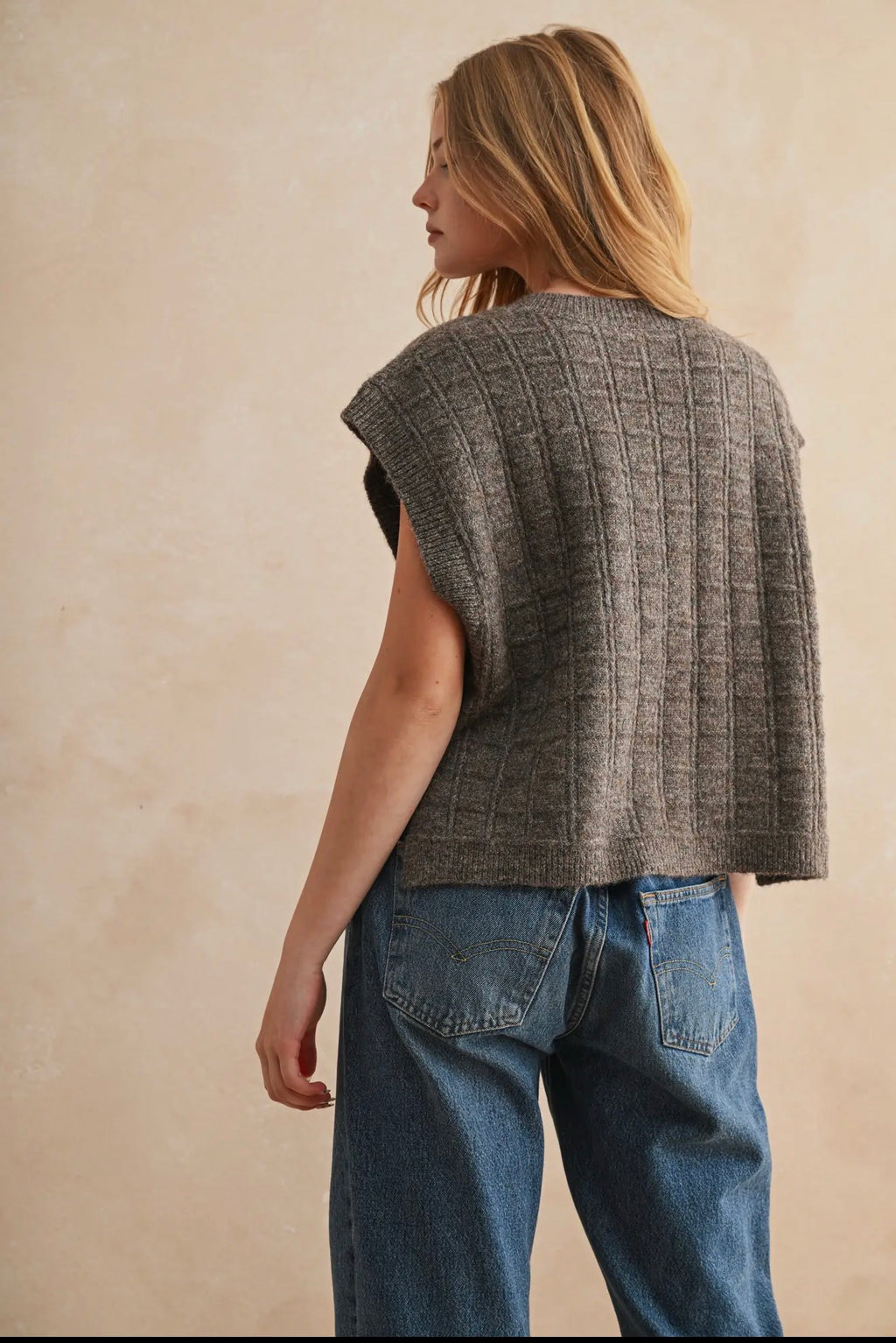 Pattern sweater vest