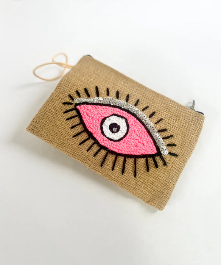Burlap wrist bags