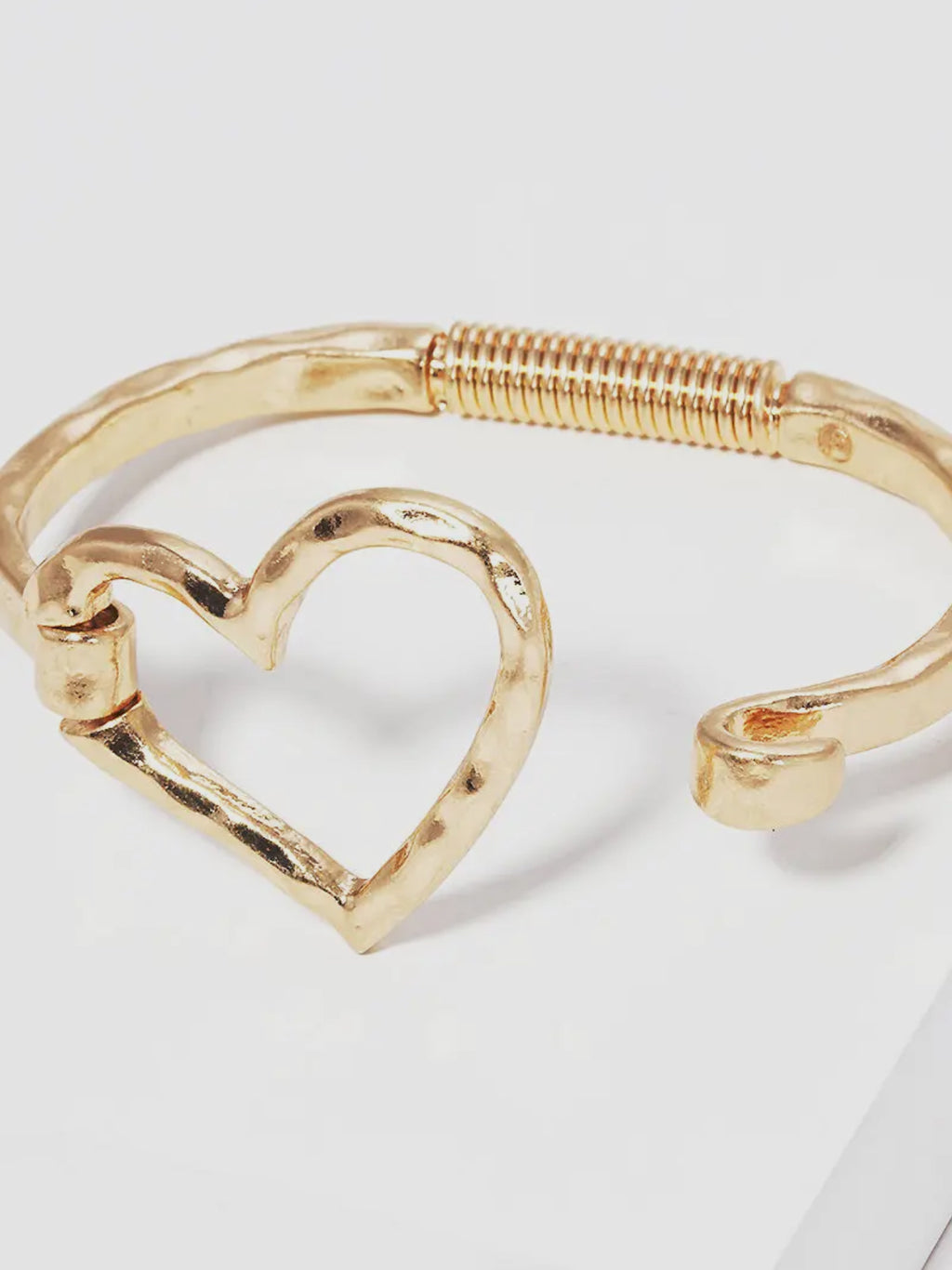 Hammered Metal Heart Bracelet