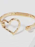 Hammered Metal Heart Bracelet