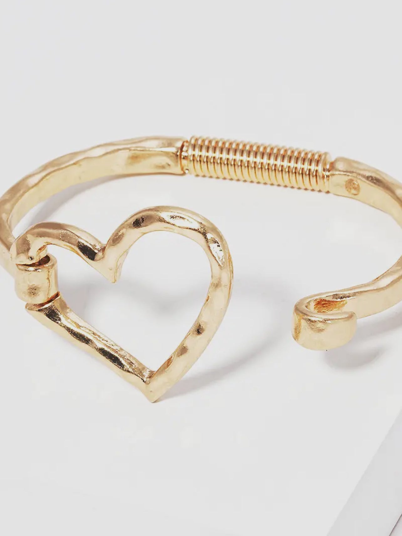 Hammered Metal Heart Bracelet