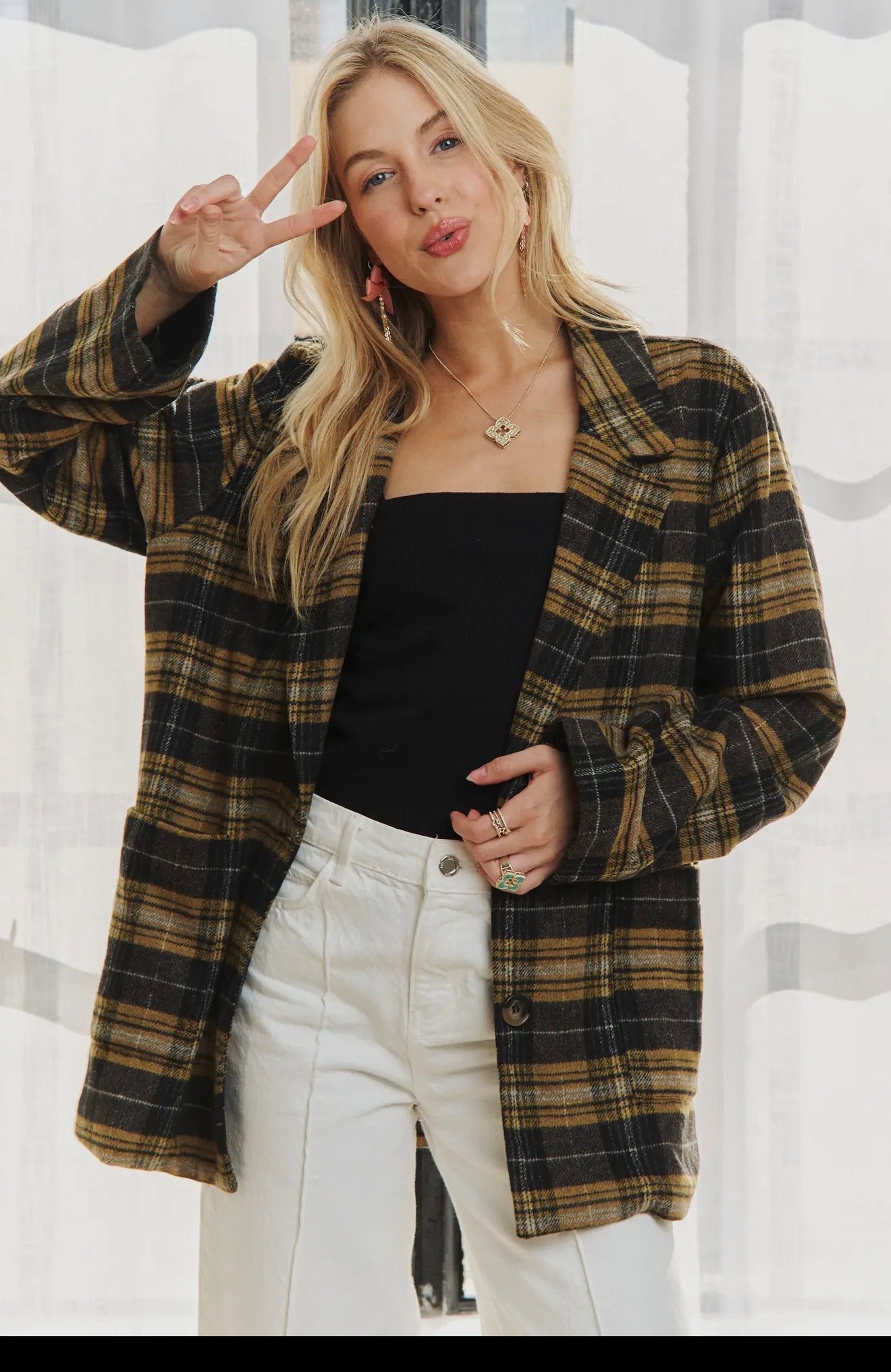 Clueless Plaid Blazer