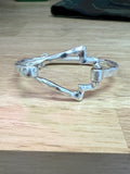 Silver Hammered Arrow Clasp