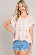 Ruffle Spotted Top