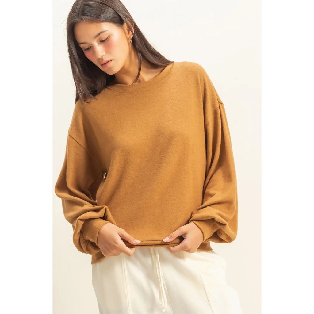 Balloon sleeve sweater