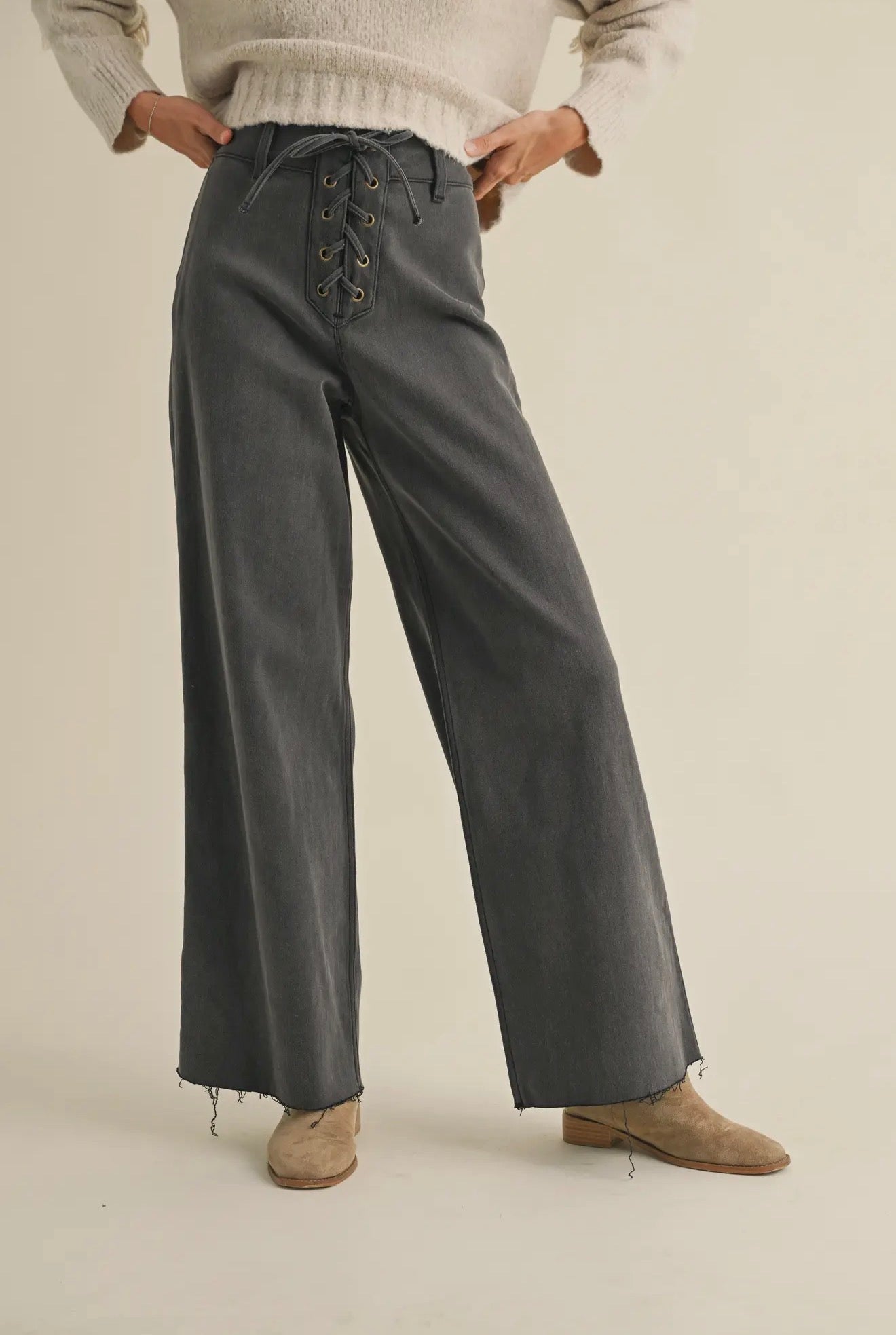 Lace up Jeans