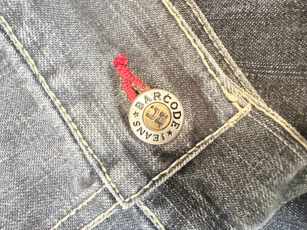 Vintage Barcode Jean Denim Jacket & Pant set