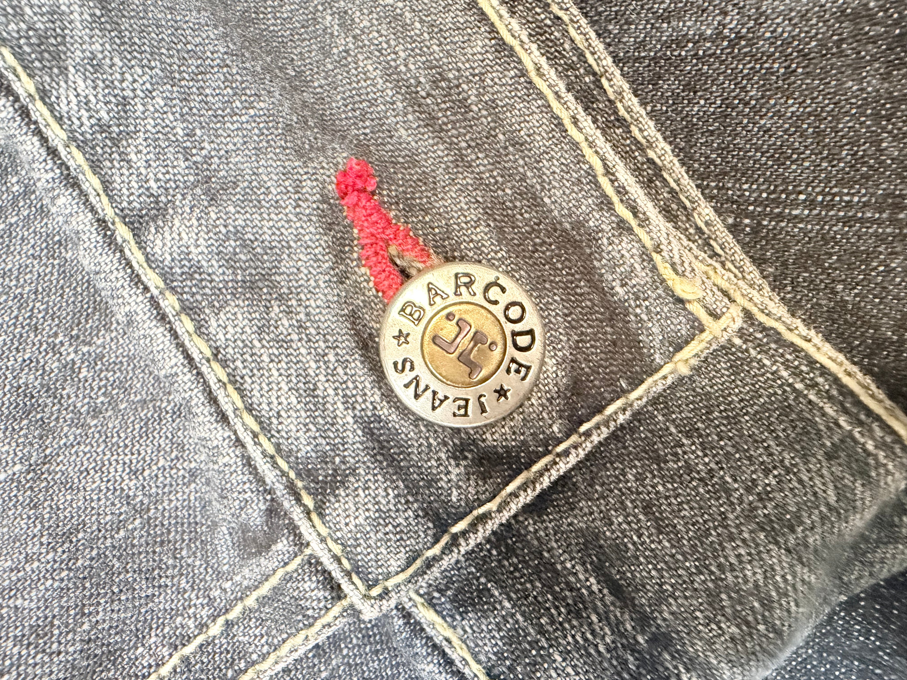 Vintage Barcode Jean Denim Jacket & Pant set
