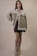 Oversized floral printed jacket