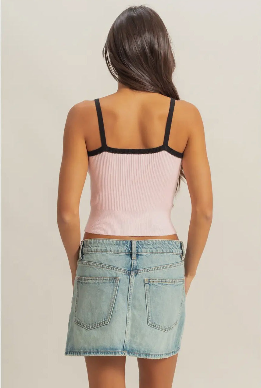 Ribbon knit Top