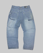 Vintage Barcode Jean Denim Jacket & Pant set