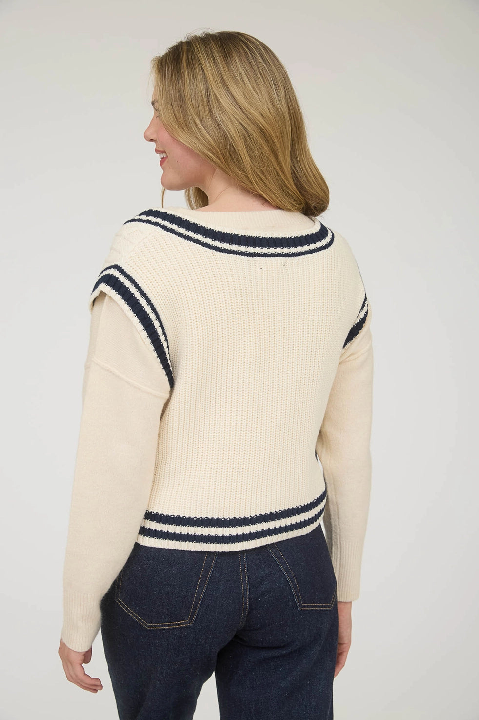 Side tie knit sweater vest