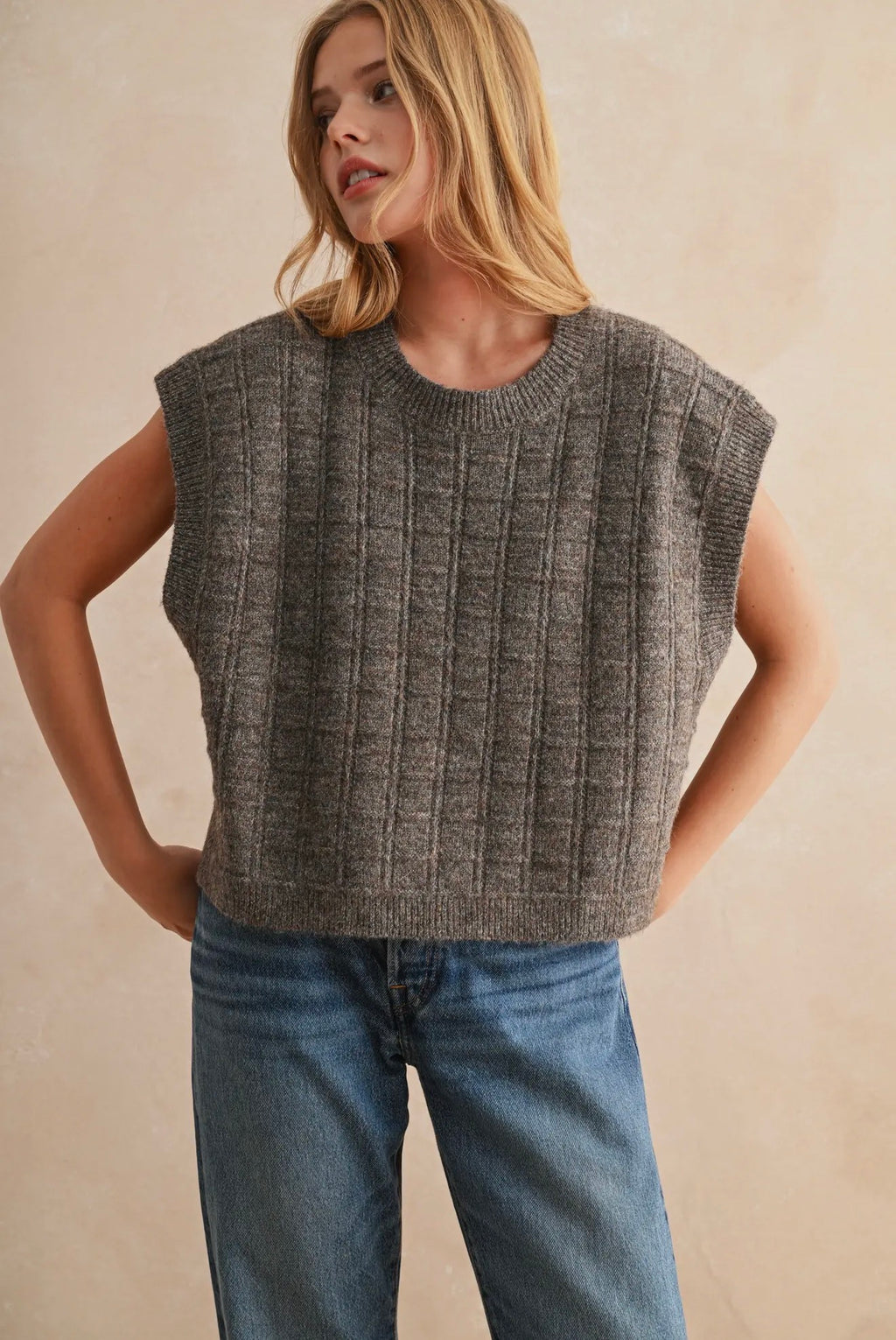 Pattern sweater vest