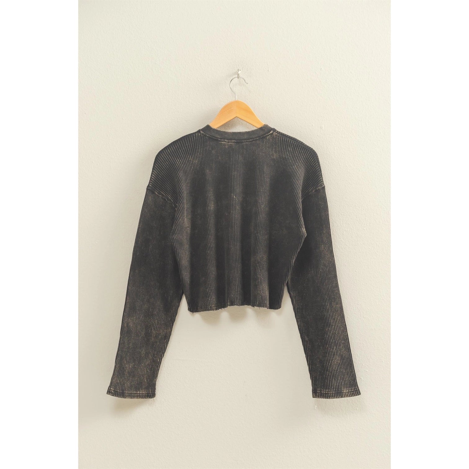 Waffle Long Sleeve Button Down