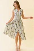 Willow Tile Smocked Midi Dress