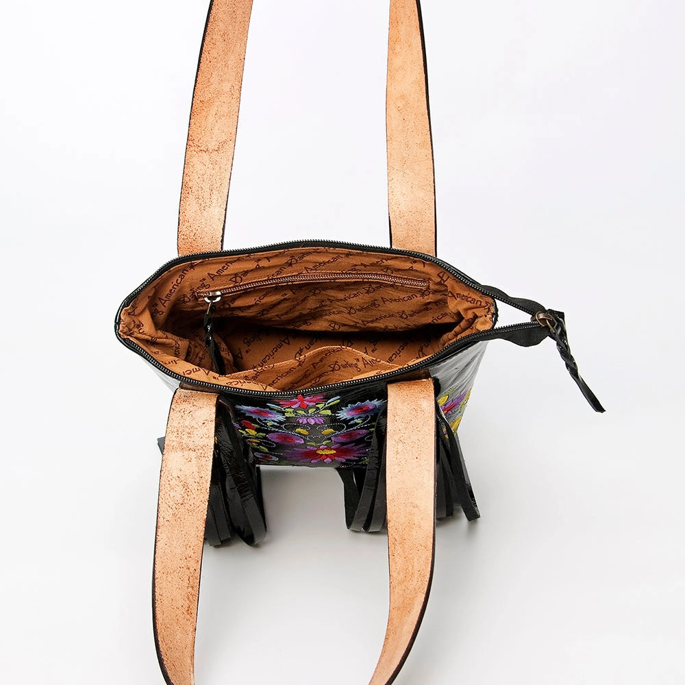 Fringe Full Grain Leather Western Bag