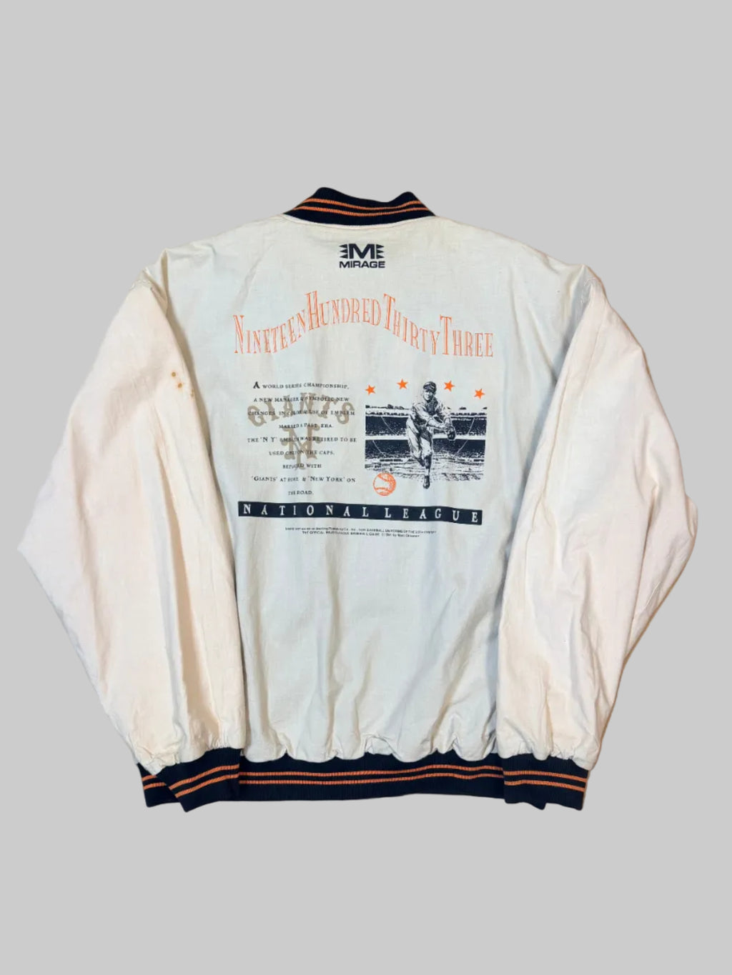 Rare EME Mirage Reversable NY GIANTS Jacket  XL